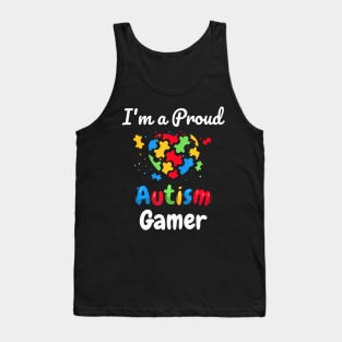 Im A Proud Autism Gamer  Kids Youth Heart Tank Top